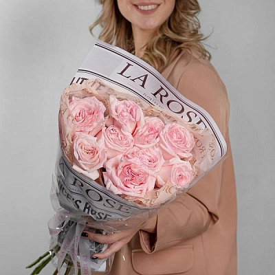 Букет из одиночной розы Pink O'Hara Букет из одиночной розы Pink O'Hara